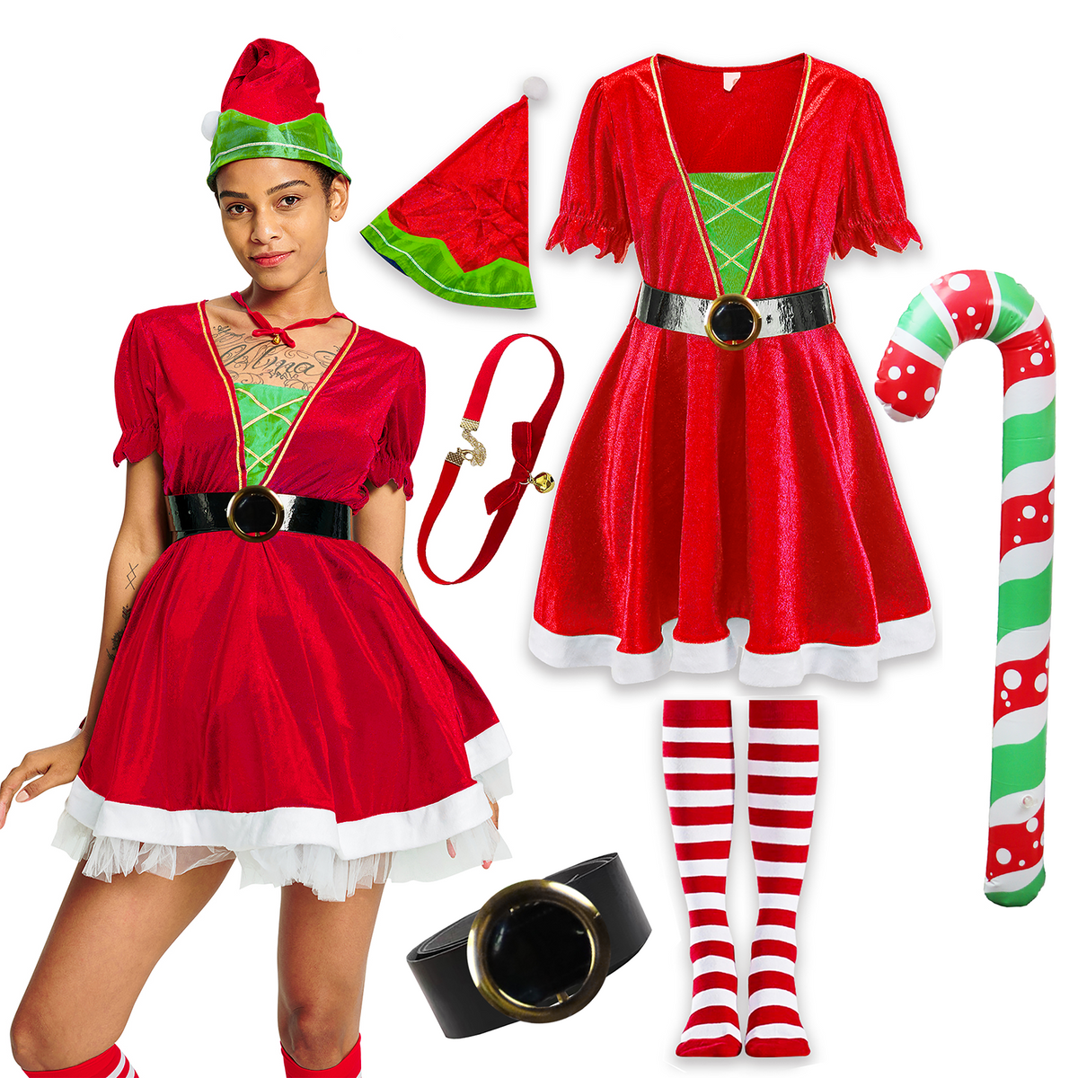 christmas elf dress Cute Christmas Elf Outfits main image 1