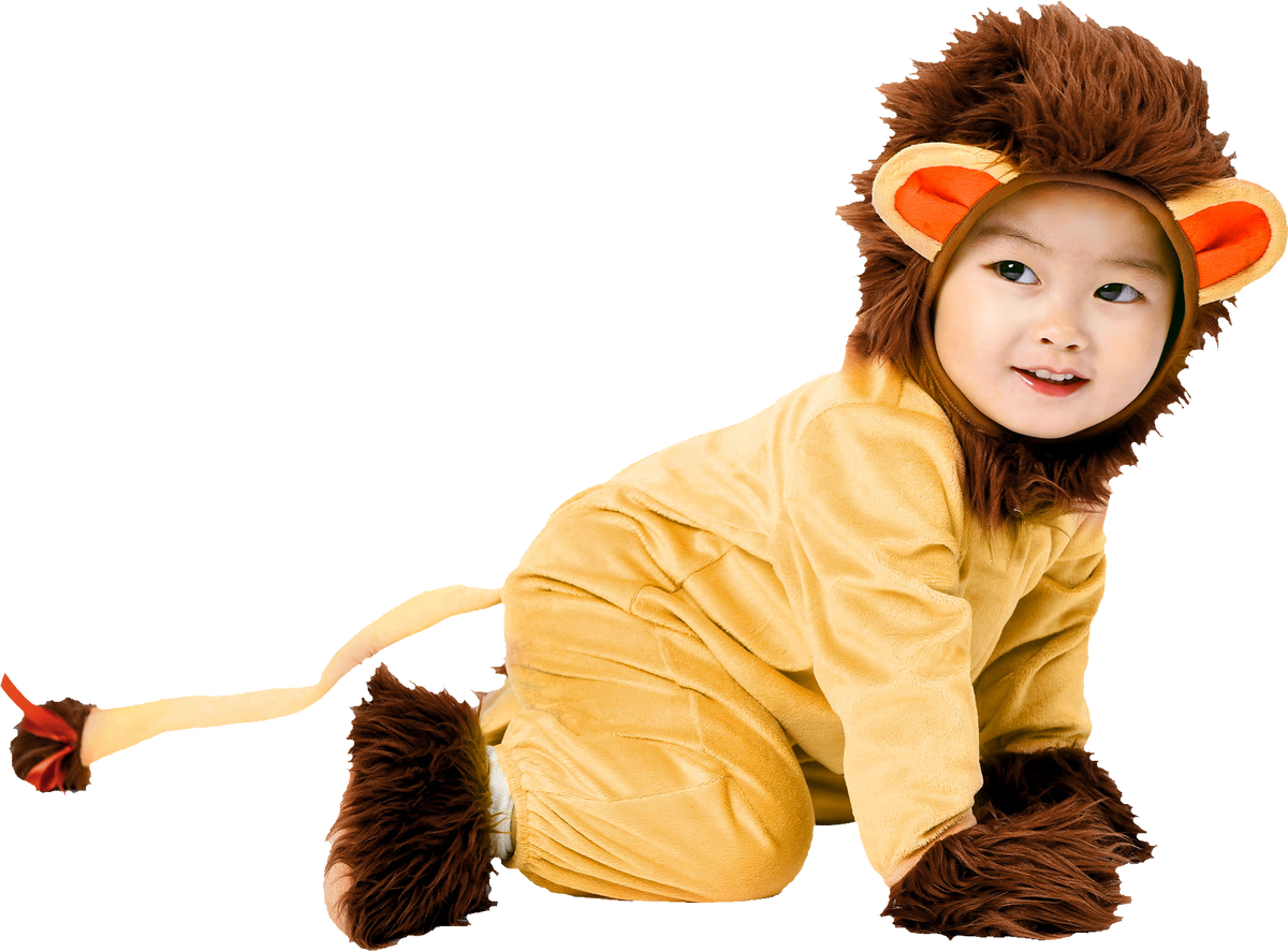Ikumaal AN73 Lion Costume pour le carnaval des enfants - unisexe, Beige,  taille-98-104
