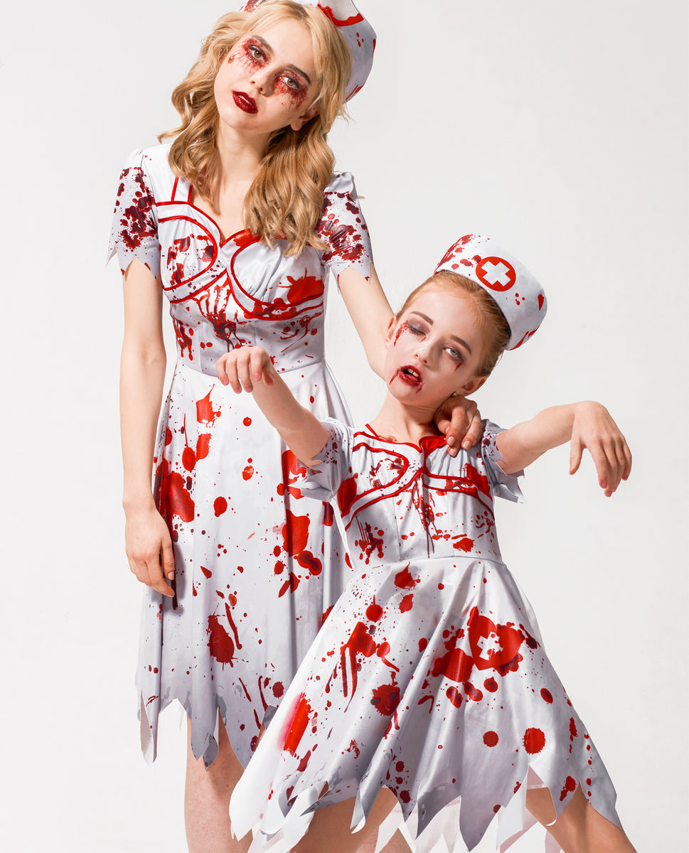 Girls Zombie Bride Costume Halloween Gown Mommy and Me Matching Party City Spirit Halloween Halloween Costume Costume Halloween Store Halloween Props