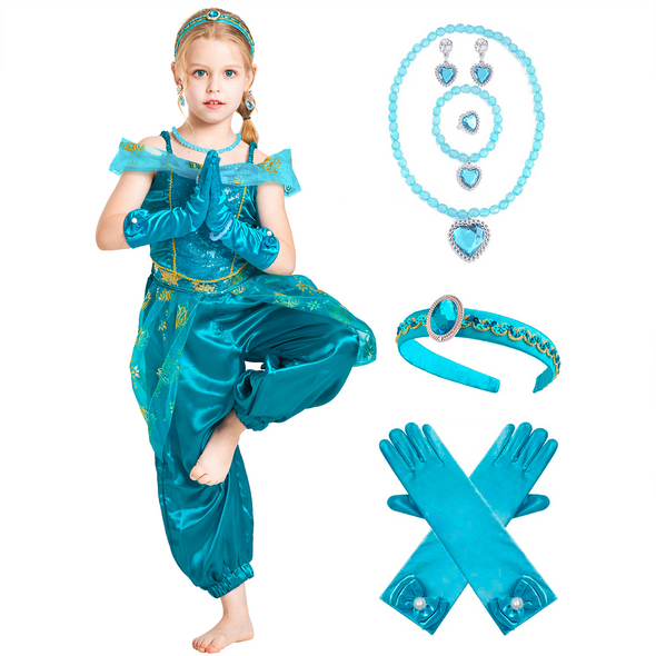 Girls Princess Costume Jasmine Arabian Outfit