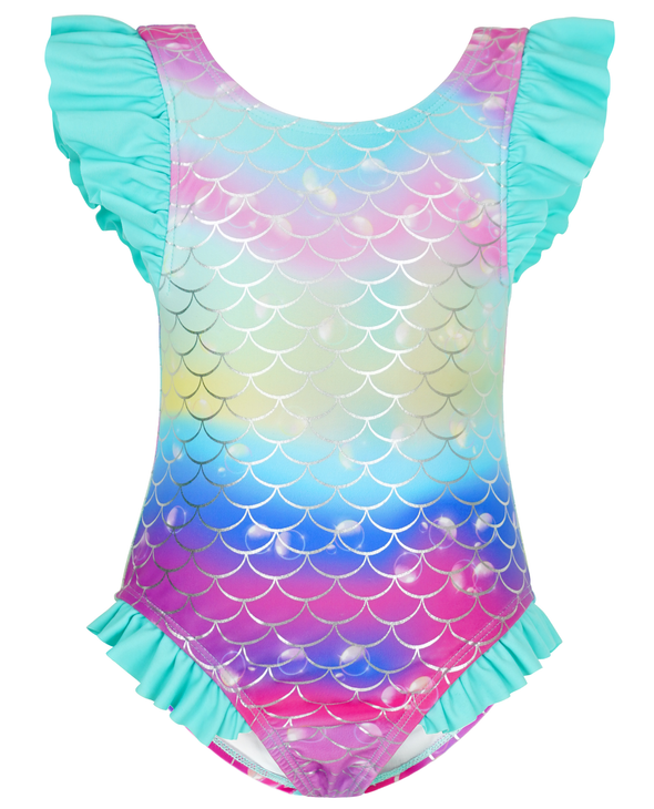 Girls One-Piece Mermaid Colorful Swimwear