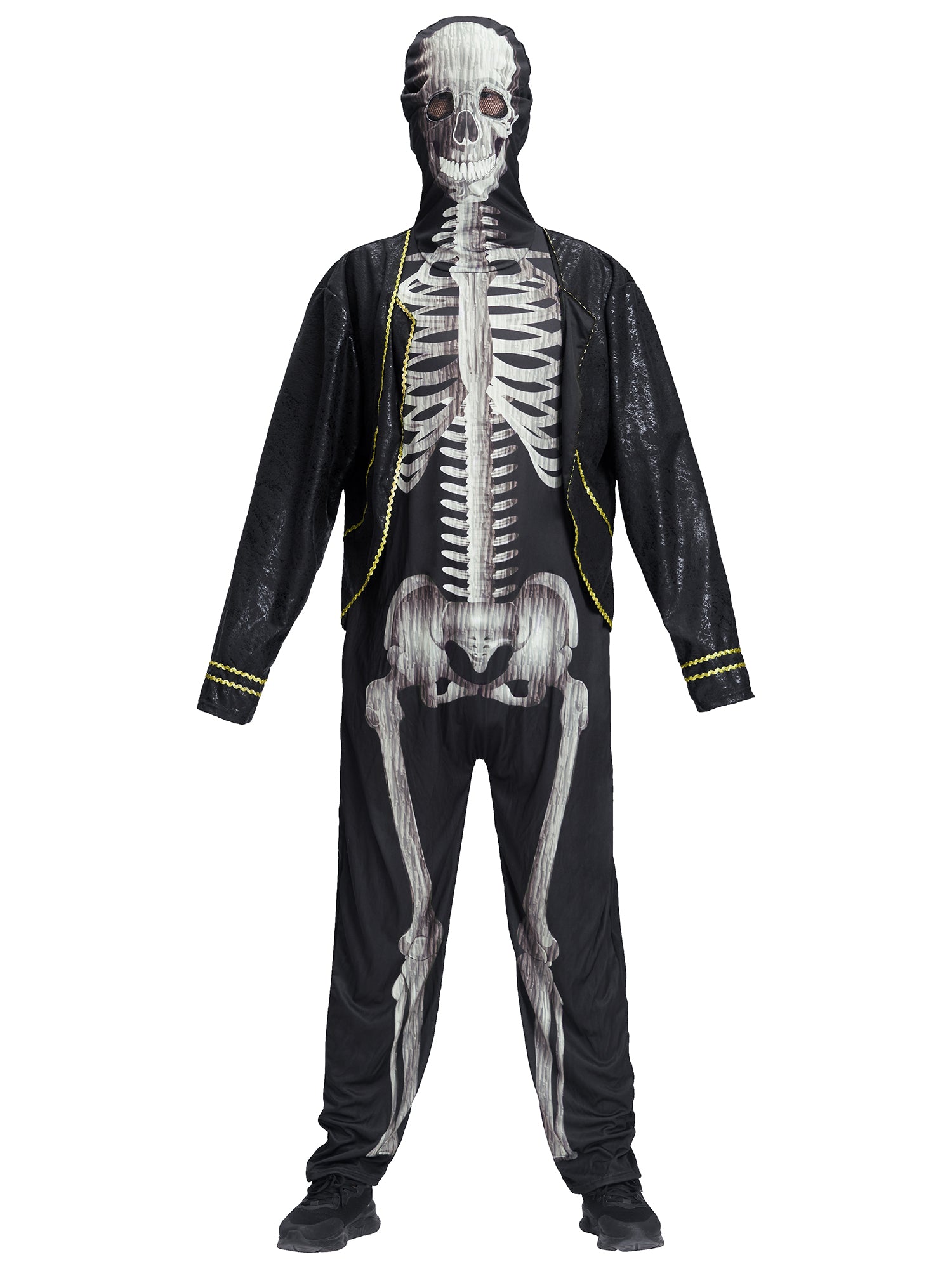 Men Earls Skeleton Jumpsuit Hooded Mask Set Halloween Costume Count Bones Printed Outfit with Hood Medieval Nobility Suit for Adults Dress Up Party Gold Hems Black M L XL XXL IKALI COSTUME Men Earls Skeleton Jumpsuit Hooded Mask Set Halloween Costume Count Bones Printed Outfit with Hood Medieval Nobility Suit for Adults Dress Up Party Gold Hems Black M L XL XXL IKALI COSTUME