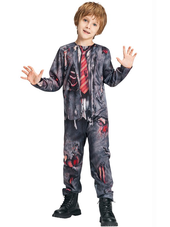 Kids Zombie Uniform Jumpsuit Halloween Costume