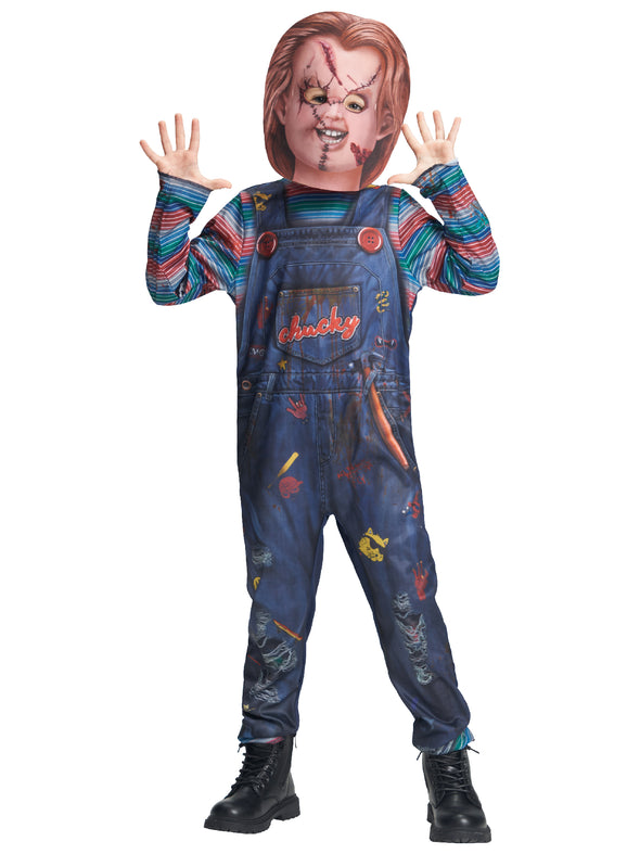 Kids Chucky Jumpsuit Mask Set Halloween Costume