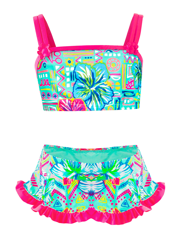Girls Two Piece Swimsuits Floral Bathing Suit