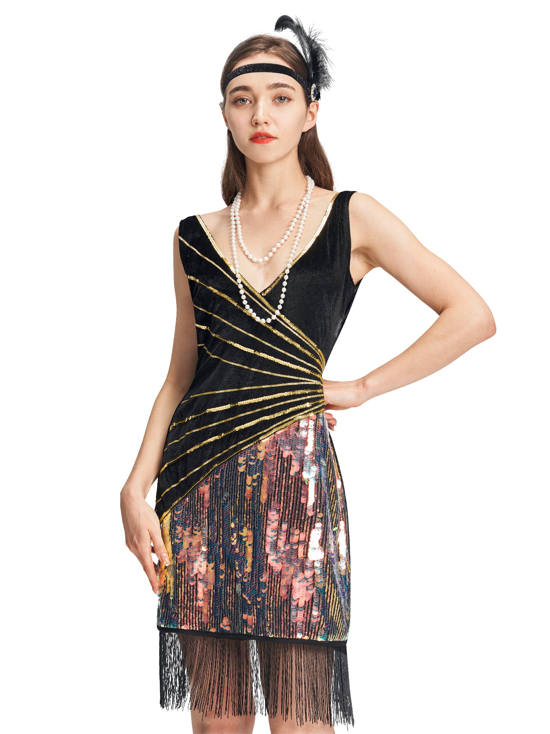 ladies 1920s flapper dress Allegra 1920s Flapper Dress