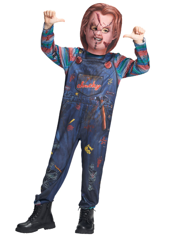 Kids Chucky Jumpsuit Mask Set Halloween Costume