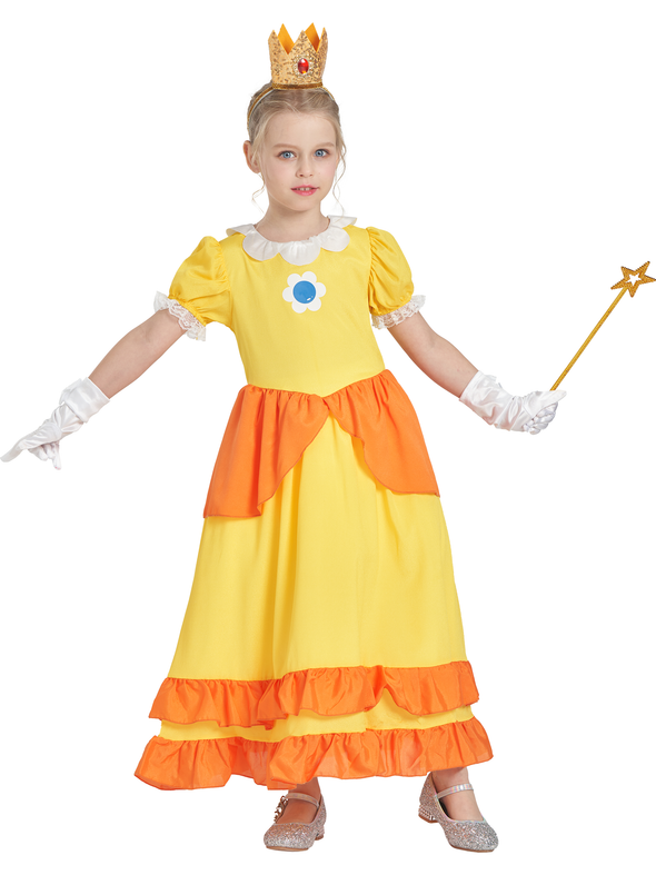 Girls Daisy Dress Accessories Set Halloween Costume Yellow