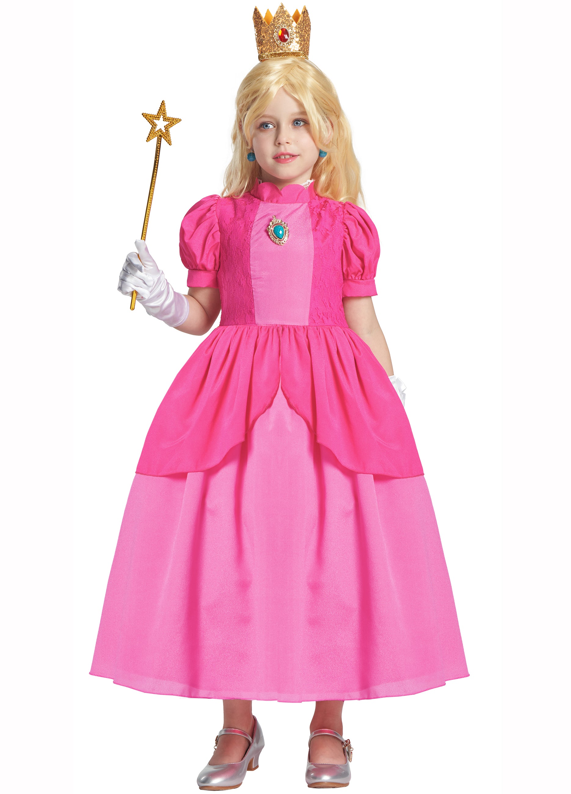 pink dresses for halloween Kids Pink Doll Costume, Small
