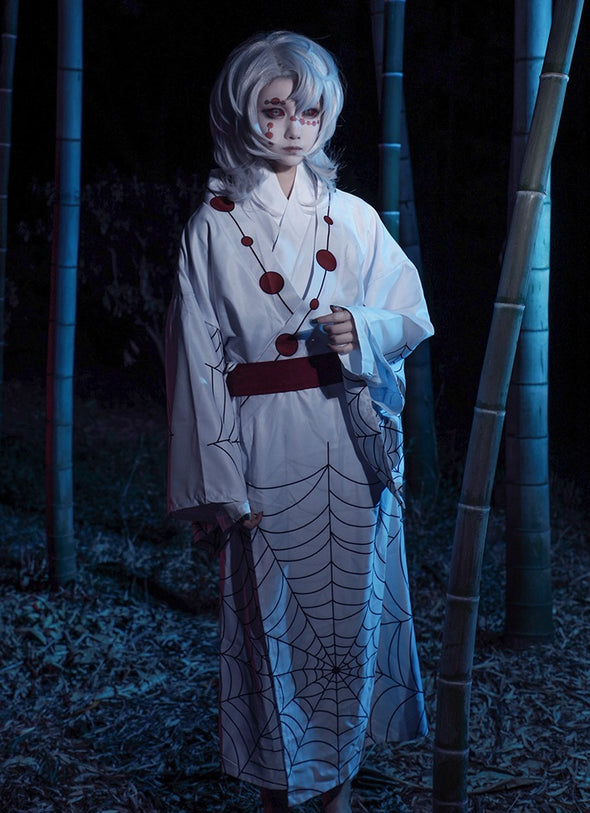 Men Demon Slayer Spider Rui Costume Kimono Suit