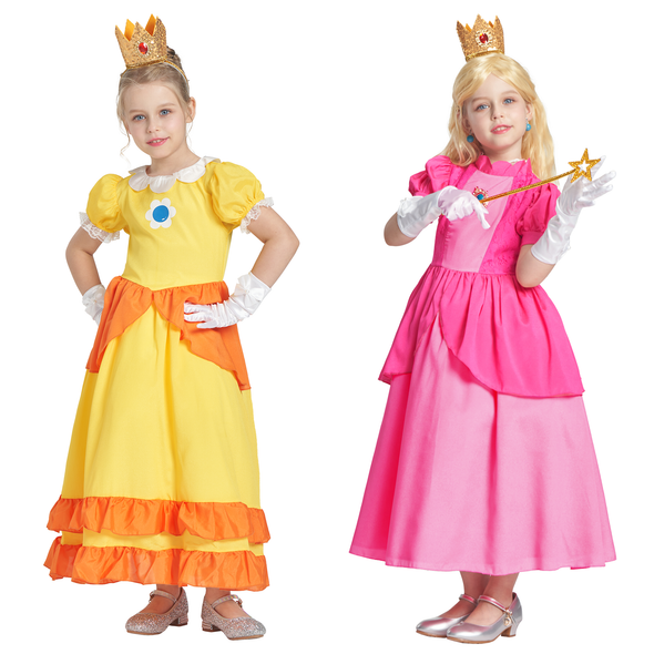 Girls Daisy Dress Accessories Set Halloween Costume Yellow