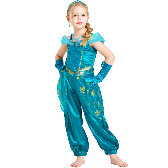 Girls Princess Costume Jasmine Arabian Outfit