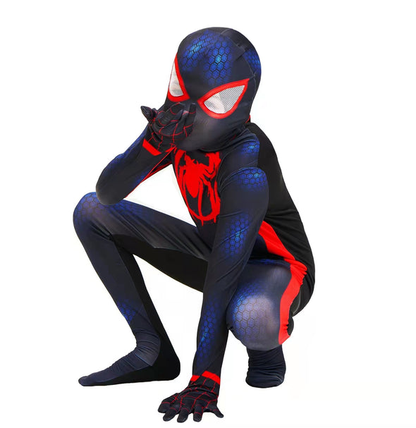 Kids Spider Hero Halloween Costume Bodysuit Mask Set