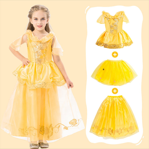 Classic Princess Costume Deluxe Long Dress Set Birthday Holiday Gift