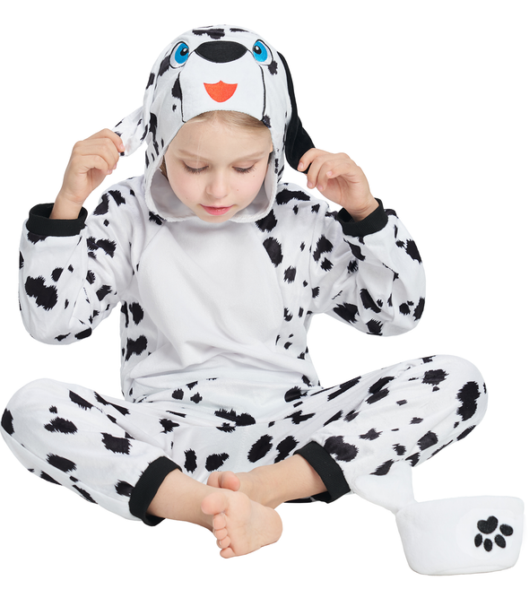 Kids 101st Day Dalmatian Jumpsuit 3 Pcs Halloween Costume