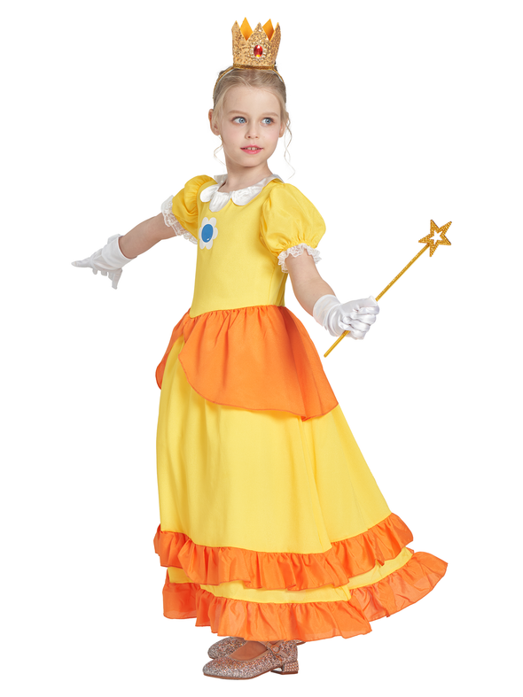 Girls Daisy Dress Accessories Set Halloween Costume Yellow