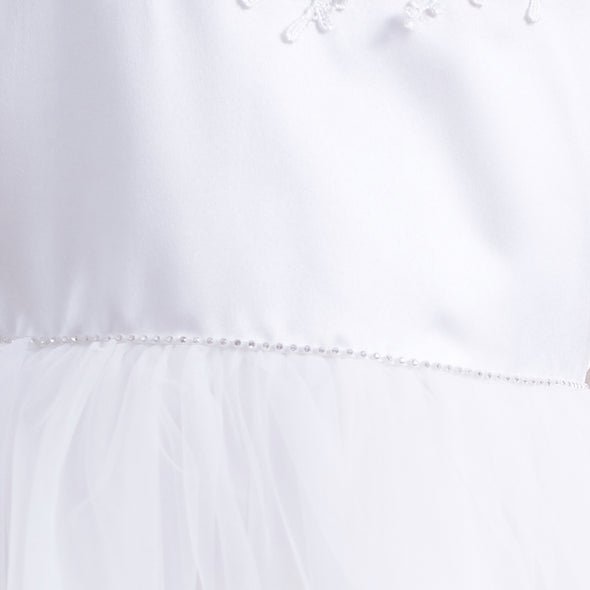Wedding Bride Flower Girl Dress Tutu Multi-layered White