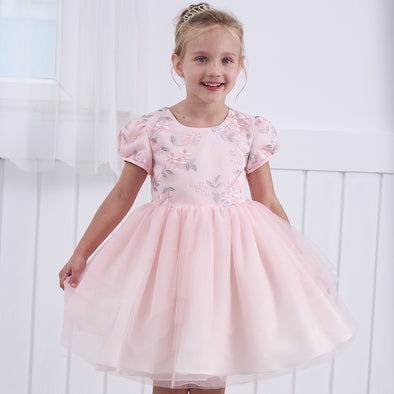 Girls Party Dress Puffy Pink