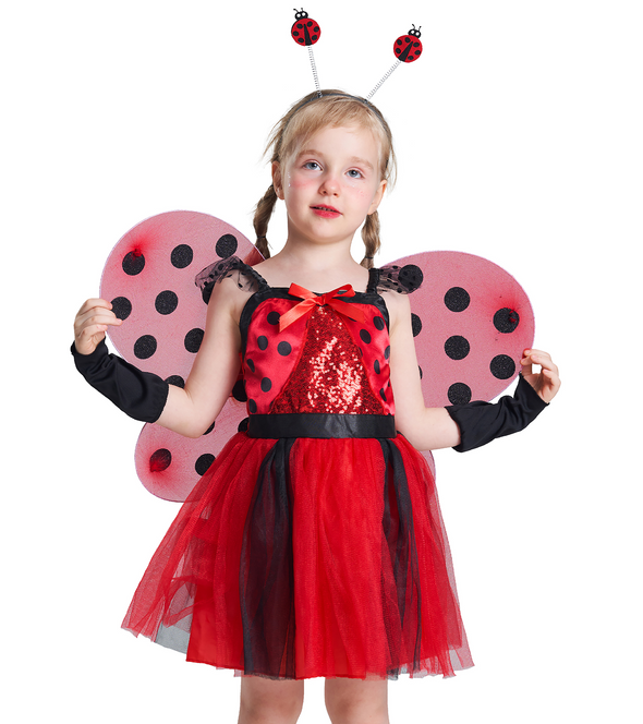 Girls Ladybug Costume Set
