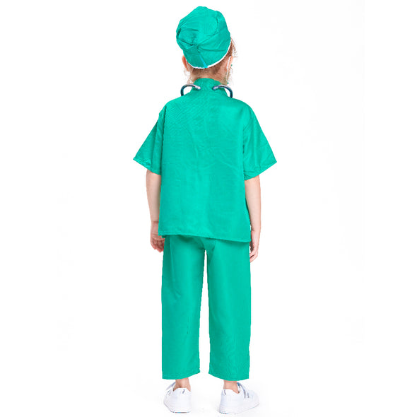 Kids Professional Doctor Surgical Gown Cosplay with Accessories (10 pcs)