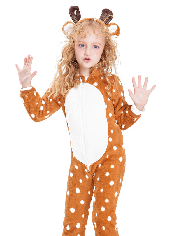 Baby Girls Boys Onesie Unisex Deer Romper Jumpsuit Animal Halloween Costume Pajamas
