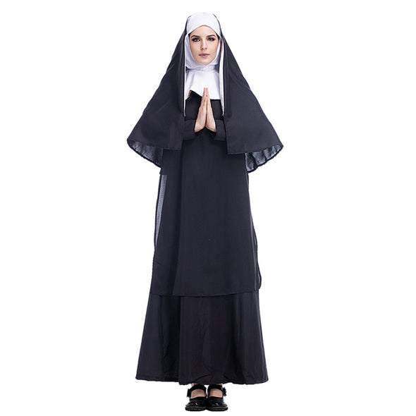 Women Nun Costume Dress Suit