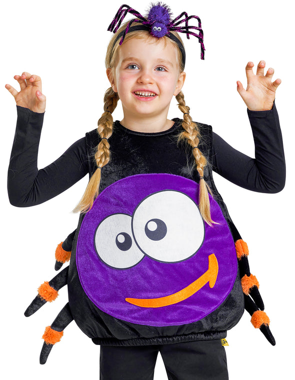 Kids Spider Costume Vest Headband Set