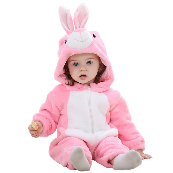 Baby Toddlers Animal Jumpsuit Pink Bunny Onesie