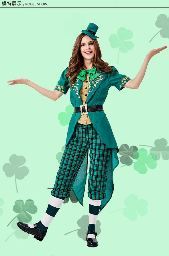 Women St. Patrick's Day Costume Green Suits