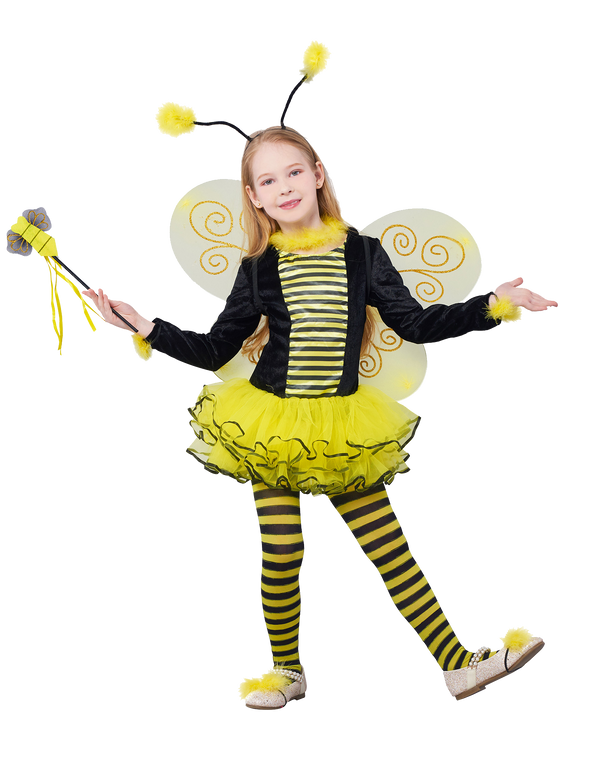 Bumble Bee Costume, Princess Fancy Dress Up(Tutu, Wings, Antenna)