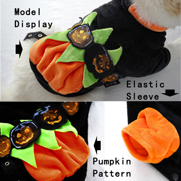 2 Pack Halloween Cat Dog Costume, Pet Pumpkin Cosplay Accessories Puppy Medium Dogs Cats