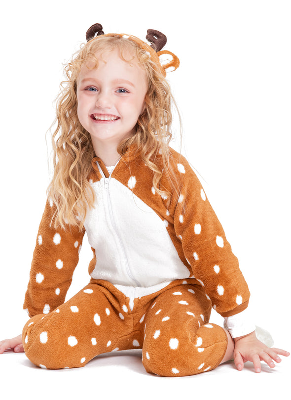 Baby Girls Boys Onesie Unisex Deer Romper Jumpsuit Animal Halloween Costume Pajamas