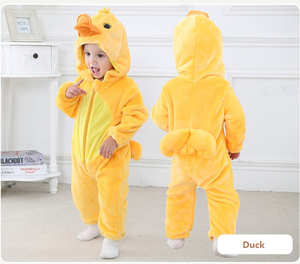 Baby Toddlers Animal Jumpsuit Duck Onesie
