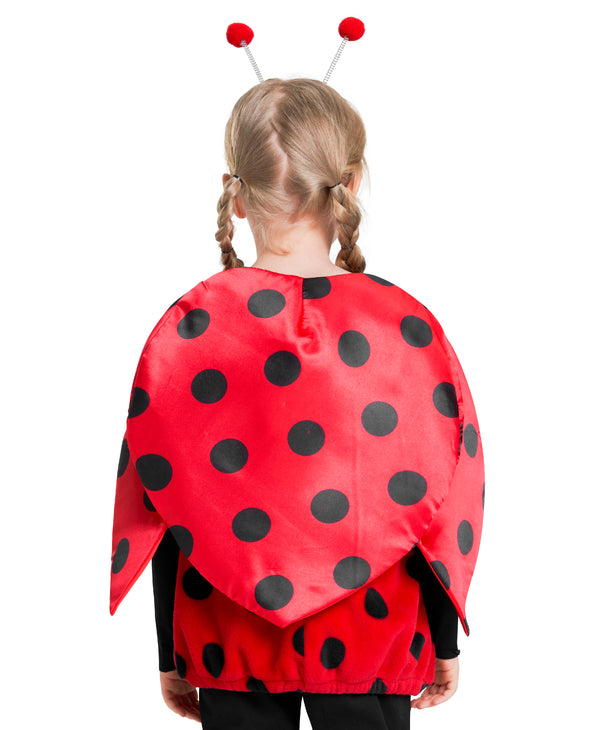 Girls Ladybug Costume Vest Set
