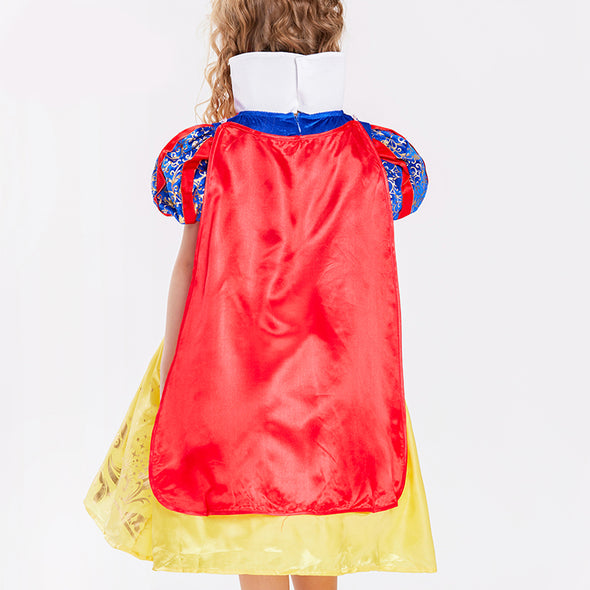 Girls Deluxe Dress Princess Snow White Costume