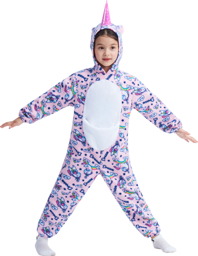Unicorn Pajamas for Kids Animal Sleepwear Girls Flannel Romper