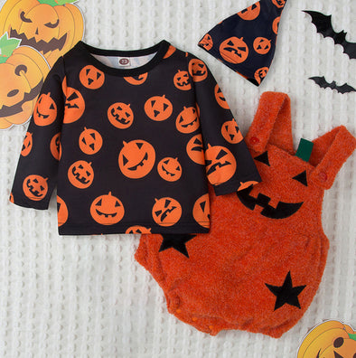 Newborn Toddler Baby Boy Girl 3-18Months Gift for Halloween Costume Pumpkin Vest Top