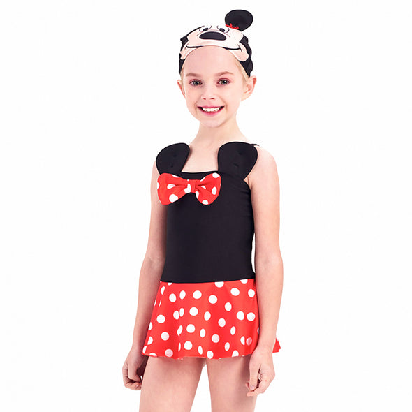 Girls One-piece Swimsuit Minnie Cosplay Beach Bathing Suit for Vacation