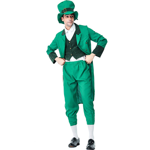 Men St. Patrick's Day Costume Green Suits
