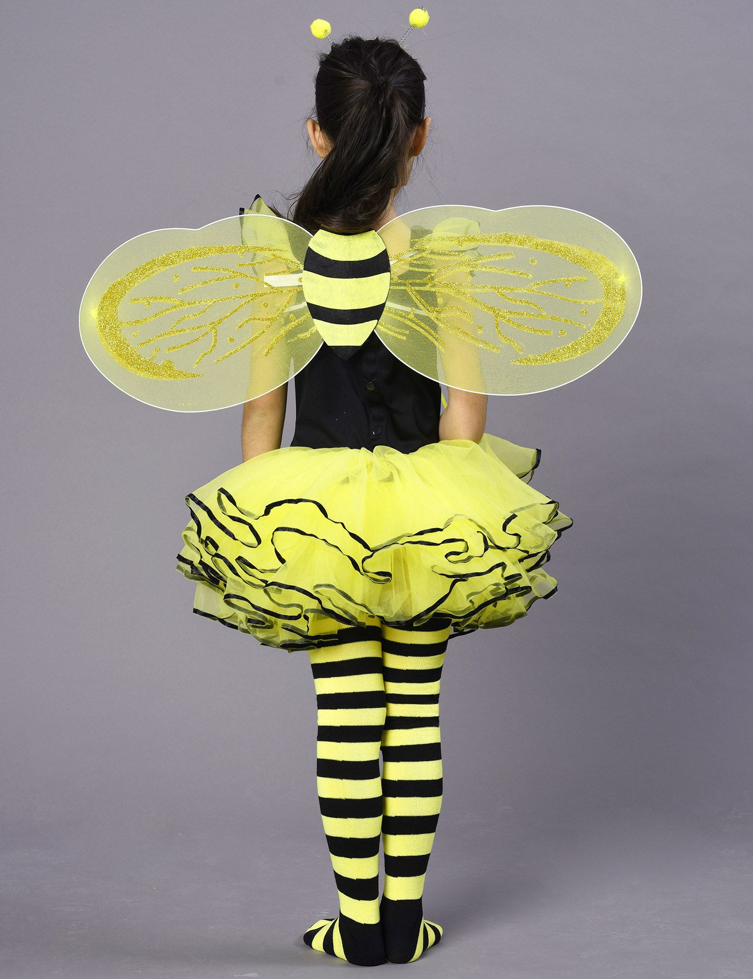 IKALI Bumble Bee Costume for Girls, Kids Honeybee Fancy Dress Up Outfit, Fairy Ballerina Tutu Skirt Set 3-4T IKALI Bumble Bee Costume for Girls, Kids Honeybee Fancy Dress Up Outfit, Fairy Ballerina Tutu Skirt Set 3-4T