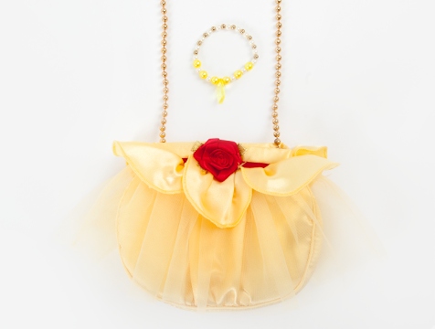 IKALI Girls Deluxe Dress Princess Belle Beauty and Beast Costume