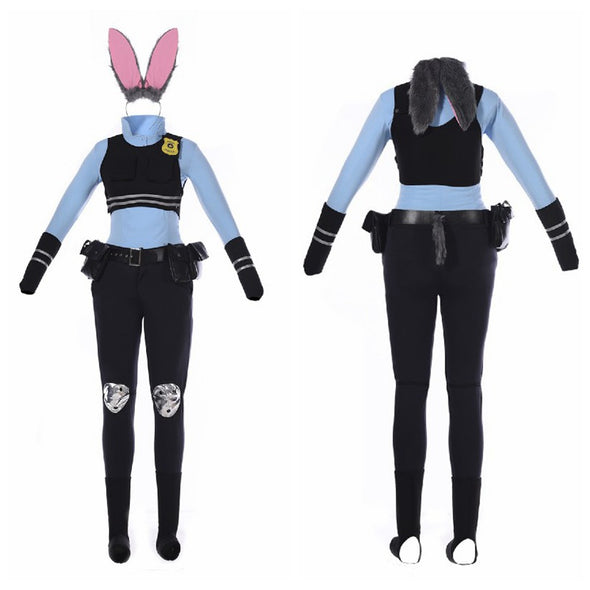 Women Zootopia Costume Officer Judy 17 Pieces Suit