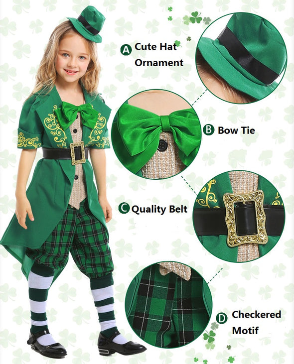 Girls St. Patrick's Day Costume Green Suits