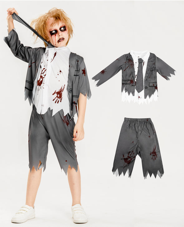 Zombie School Costume for Boys Halloween Horror Student