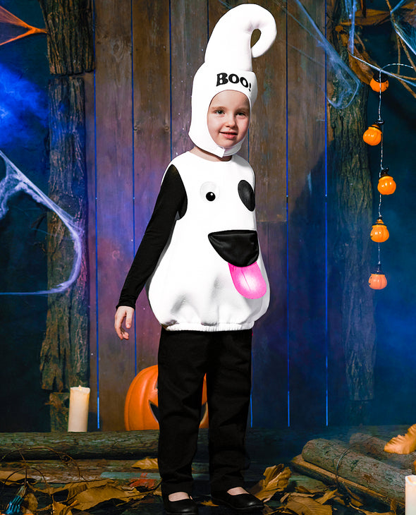 Kids Cute Ghost Costume Jumpsuit