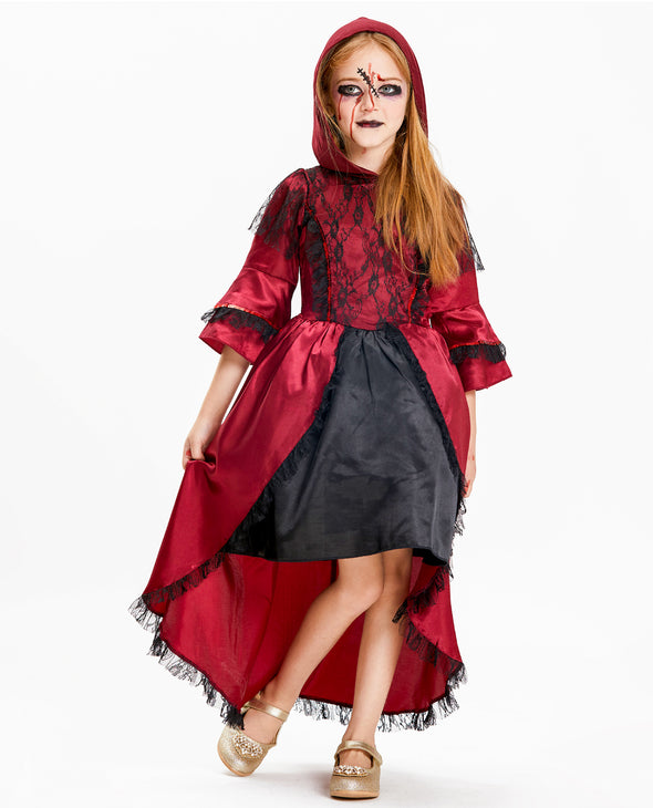 Girls Vampire Costume,  Fancy Dress Up Gown for Halloween