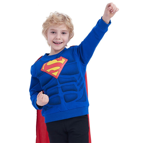 Boys Sweatshirt Superhero Clothes Set 3-12Years