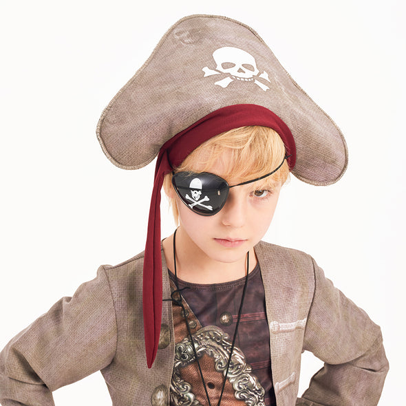 Boys Pirate Captain Jack Set, Buccaneer Fancy Dress Outfit (5pcs Set)