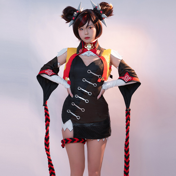Women Genshin Impact Xinyan Costume Dress Suit