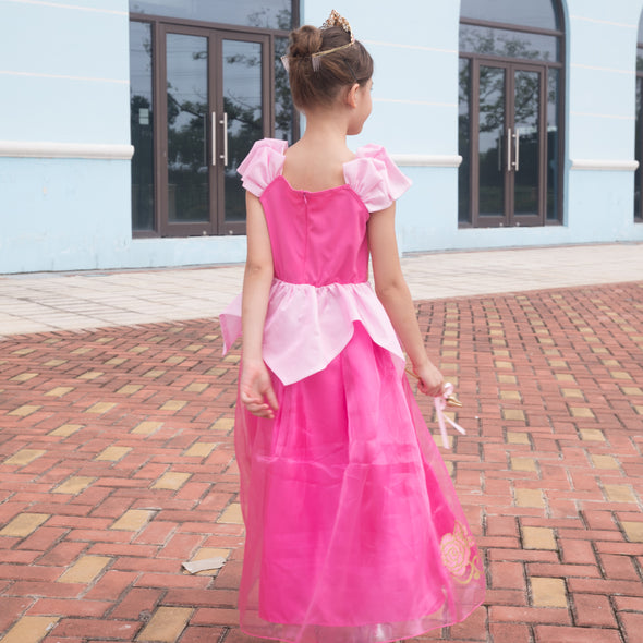 Classic Princess Sleeping Beauty Costume Deluxe Long Dress Set Birthday Holiday Gift